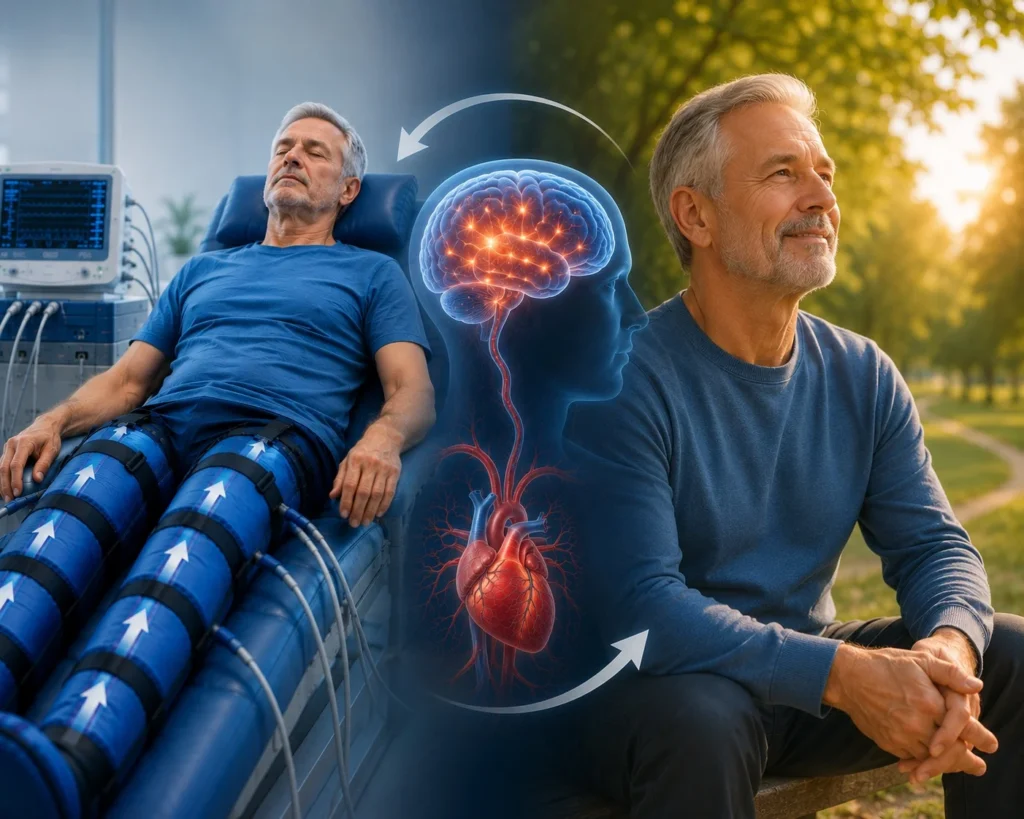 Illustration representing EECP and depression research