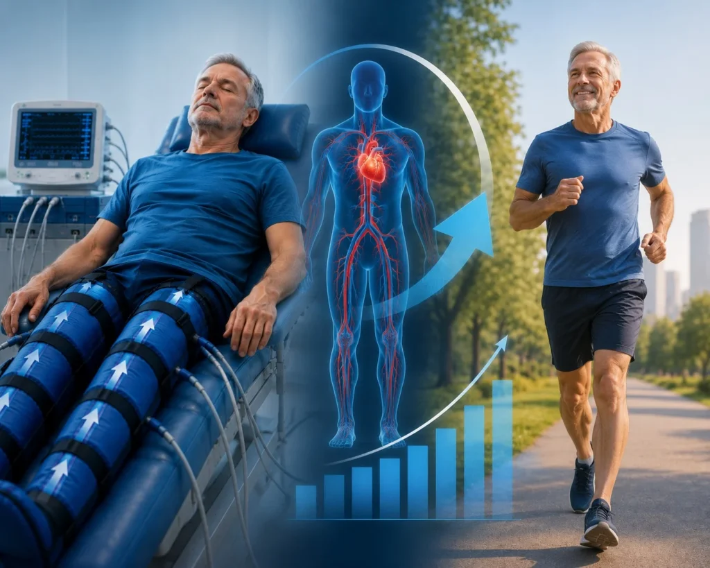 Illustration representing EECP and exercise capacity