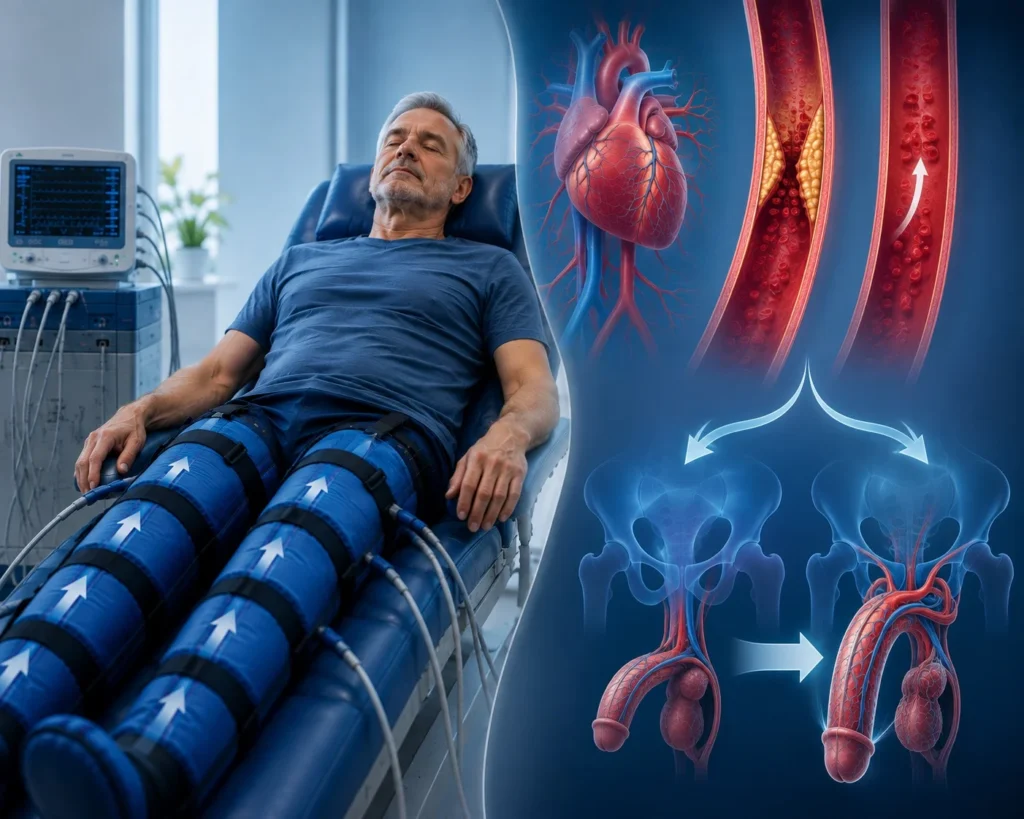 Illustration representing EECP and erectile dysfunction research