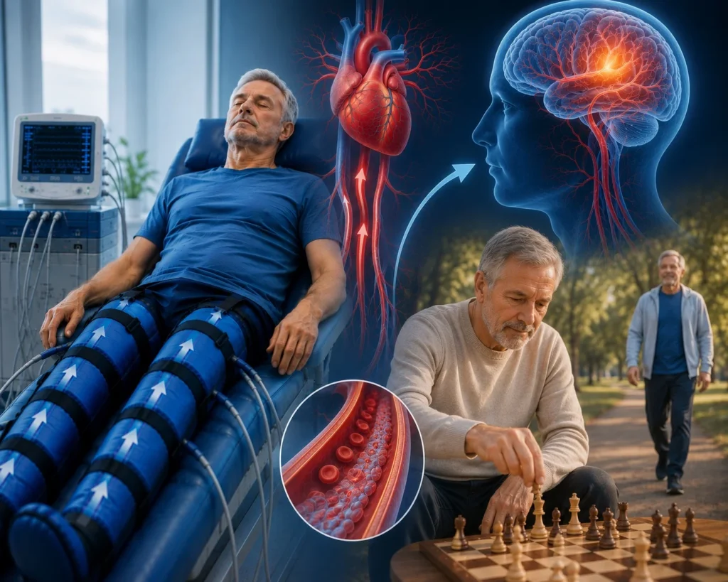 Illustration representing EECP and Parkinson's disease research