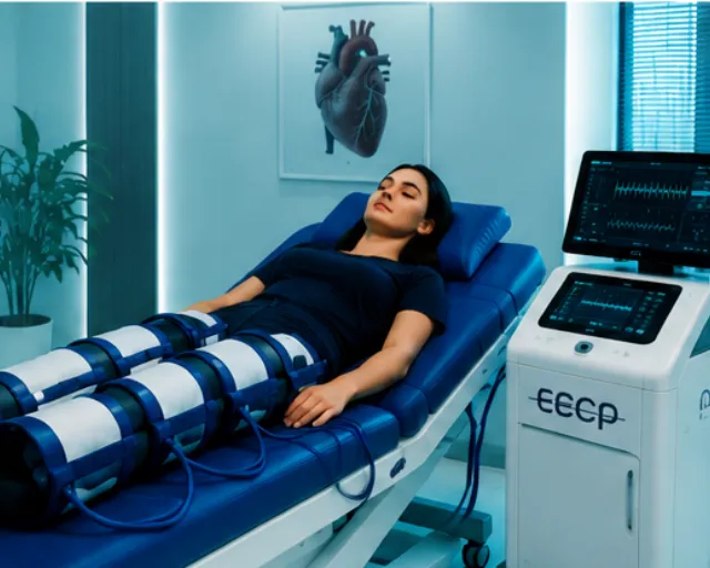 Post-COVID syndrome: a patient resting during EECP treatment